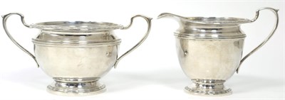 Lot 288 - A silver cream jug and sugar bowl, Birmingham 1935