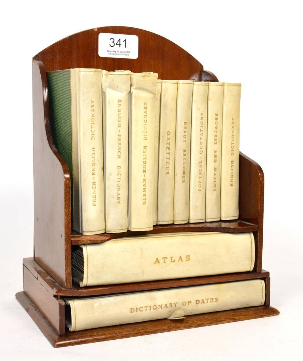 Lot 341 - Miniature Reference Library Circa 1906, With