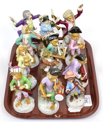 Lot 343 - Various Continental monkey band figures