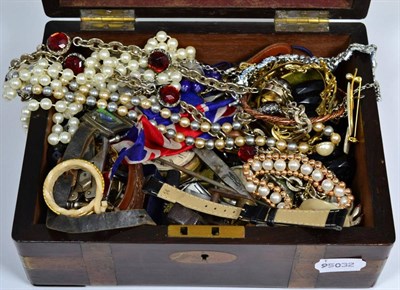 Lot 357 - A collection of jewellery and watches, to include: a silver and enamel tank regiment sweetheart...