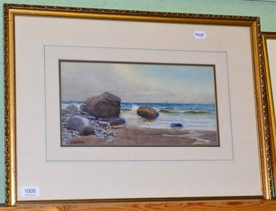 Lot 1005 - Willie Stephenson (1857-1938) Coastal scene, watercolour, signed