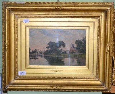 Lot 1017 - J.M. Carrick, Twickenham on Thames, oil on canvas