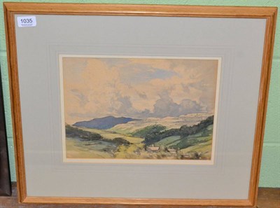 Lot 1035 - Watercolour of the Yorkshire Dales signed Sir Charles John Holmes