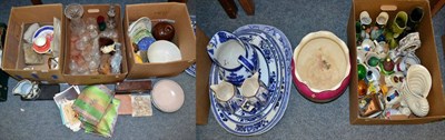 Lot 1136 - A large quantity of household ceramics and glass including Poole Pottery bowl, blue and white...