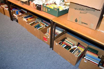 Lot 1186 - Nine boxes of books including a quantity of children's, pop-up and illustrated (including...