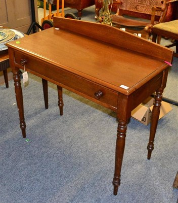 Lot 1202 - ~ A late Victorian walnut single drawer side table