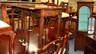 Lot 1230 - Pair of Bevan Funnell mahogany drop-leaf side tables, together with a similar reproduction standing