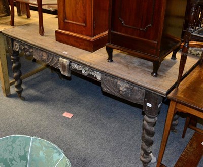 Lot 1242 - Victorian carved pine side table (alterations)