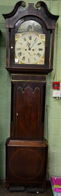 Lot 1289 - Mahogany eight-day longcase clock, painted arch dial, signed W.Fryer, York