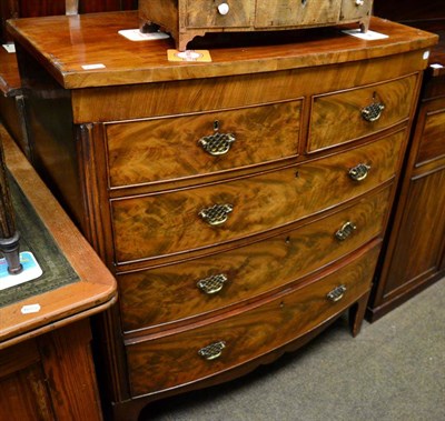 Lot 1315 - A 19th century four height chest of drawers