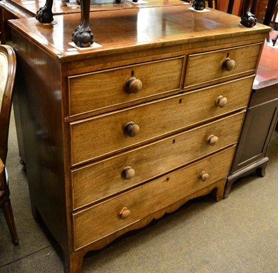 Lot 1318 - George III mahogany four height chest of drawers