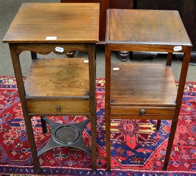 Lot 1322 - Two George III mahogany wash stands