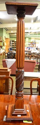 Lot 1328 - Inlaid mahogany pedestal