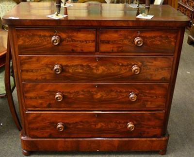 Lot 1331 - Victorian mahogany four height chest of drawers