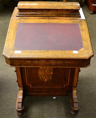 Lot 1338 - A 19th century walnut Davenport