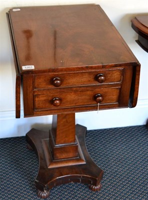 Lot 1363 - ~ An early Victorian mahogany two-drawer pedestal table