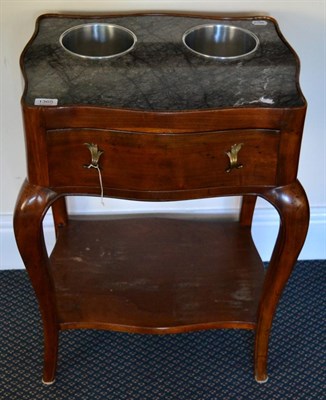 Lot 1365 - ~ A 19th century French marble topped champagne table