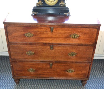 Lot 1376 - A 19th century mahogany three height chest of drawers