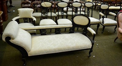 Lot 1394 - A late Victorian seven piece salon suite