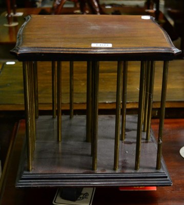 Lot 1409 - A mahogany table top revolving bookcase