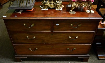 Lot 1410 - Mahogany three height chest of drawers