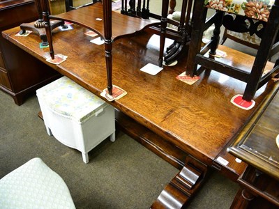 Lot 1415 - A reproduction oak rectangular refectory style table by Gerald Weir, Ipswich