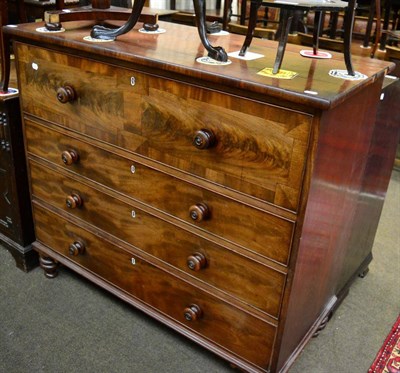 Lot 1419 - Victorian mahogany four height chest of drawers