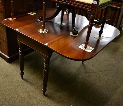 Lot 1425 - ~ A George IV mahogany drop-leaf Pembroke table