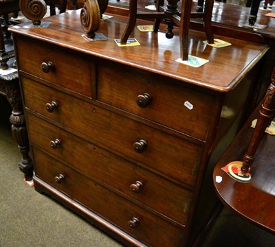 Lot 1428 - A 19th century mahogany four height chest of drawers