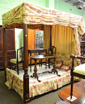 Lot 1437 - A 19th century style four poster bed by Stanley of Brompton