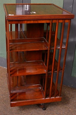 Lot 1455 - A 19th century mahogany revolving bookcase