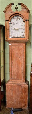 Lot 1462 - Pine cased thirty-hour longcase clock