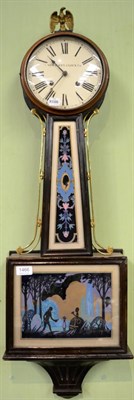 Lot 1466 - ~ A New Haven Clock Company striking wall clock