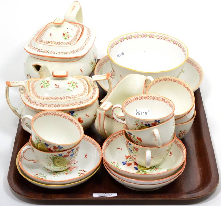 Lot 16 - An early 19th century composite shell pattern tea service by Ridgway & Newhall