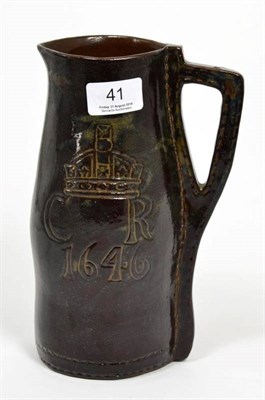 Lot 41 - A Doulton pottery 'leather' jug