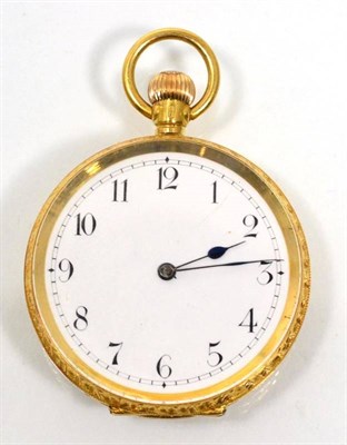 Lot 82 - A lady's gold pocket watch