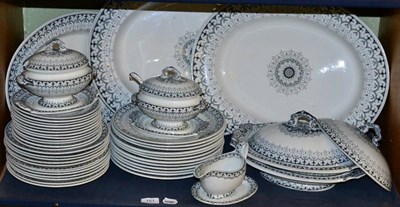 Lot 151 - A Copeland 'Denmark' pattern part dinner service with impressed and printed marks
