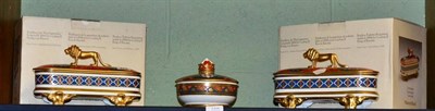 Lot 160 - Two Villeroy & Boch replica toilette`s requisite made for Ludwig II, King of Bavaria, limited...