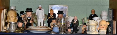 Lot 161 - A comprehensive collection of Winston Churchill memorabilia, including a graduated set of five...