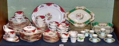 Lot 163 - An extensive Paragon 'Rockingham' pattern part dinner and tea service; together with Royal...