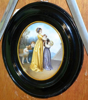 Lot 167 - An oval portrait on ivory (framed), circa 1900