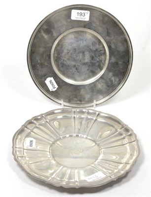 Lot 193 - Two American circular card trays, Gorham & S.Kirk & Son Inc. each stamped 'STERLING'