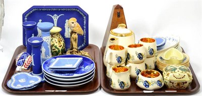 Lot 194 - Wedgwood Jasperware, Royal Crown Derby Imari snail paperweight, four Royal Copenhagen Christmas...