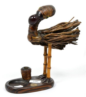 Lot 196 - A YZ (Henry Howell & Co), possibly for Dunhill, wood and bakelite Dodo smoker's stand