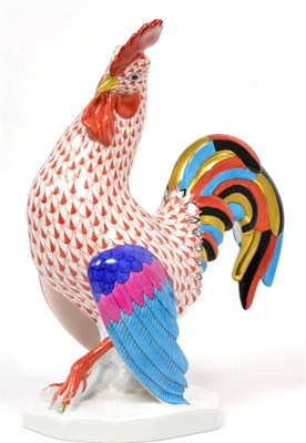 Lot 202 - A Herend porcelain model of a cockerel