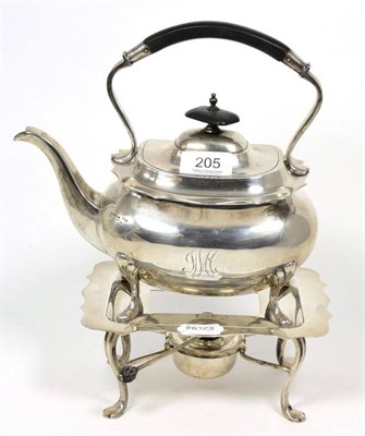 Lot 205 - A Walker & Hall silver spirit kettle on stand, 39.8ozt (weighable silver)