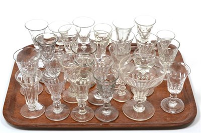 Lot 222 - A 19th century deceptive glass and a collection of drinking glasses