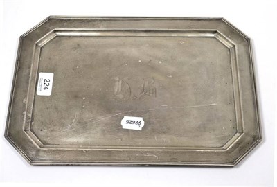 Lot 224 - An American rectangular salver, stamped 'STERLING'