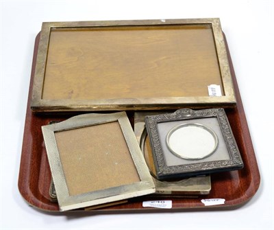 Lot 248 - A pair of large silver photograph frames; together with four further various examples (6)