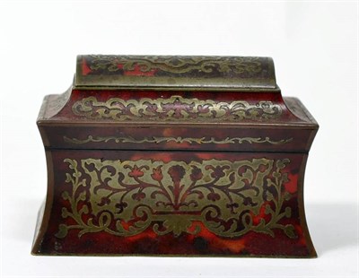 Lot 261 - A 19th century boulle work, caddy topped table snuff